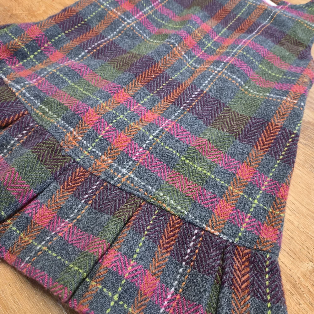 Gymboree Colorful Plaid Sleeveless Dress Wool Blend 2007